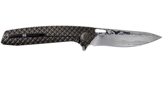 Image for WE Knife 604DS Damasteel Limited Edition drop point pocket knife