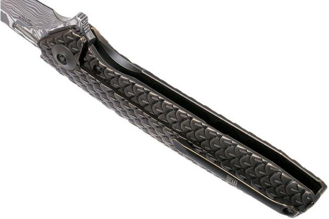 Image for WE Knife 604DS Damasteel Limited Edition drop point pocket knife