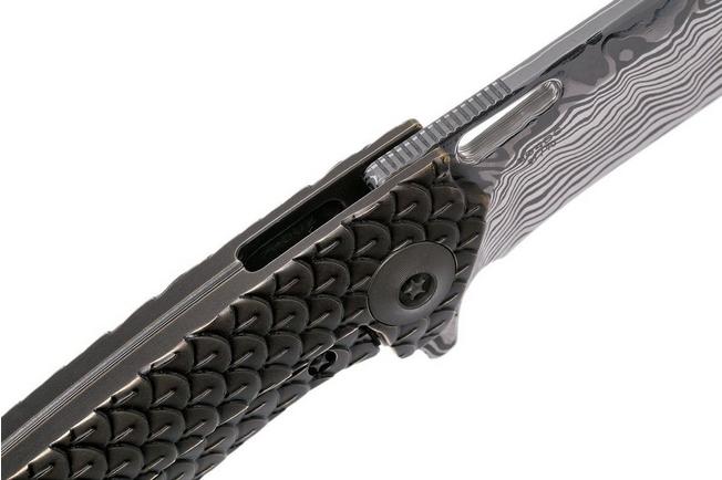 Image for WE Knife 604DS Damasteel Limited Edition drop point pocket knife