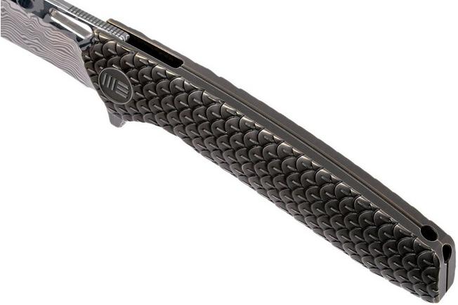 Image for WE Knife 604DS Damasteel Limited Edition drop point pocket knife
