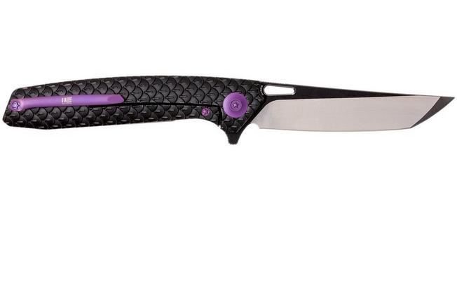 Image for WE Knife 604F tanto pocket knife black, satin finish/blackwash