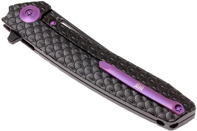 Image for WE Knife 604F tanto pocket knife black, satin finish/blackwash