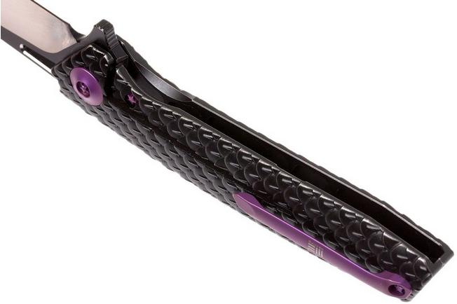 Image for WE Knife 604F tanto pocket knife black, satin finish/blackwash