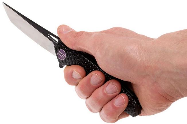 Image for WE Knife 604F tanto pocket knife black, satin finish/blackwash
