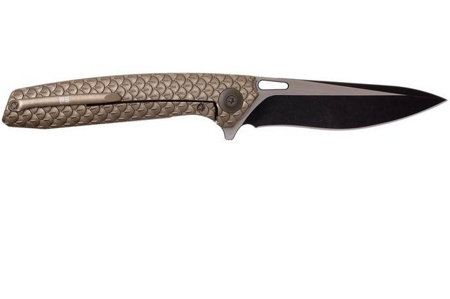 Image pour WE Knife 604L droppoint couteau de poche bronze, blackwash/satiné