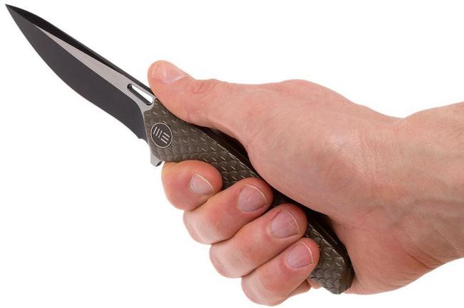 Image pour WE Knife 604L droppoint couteau de poche bronze, blackwash/satiné