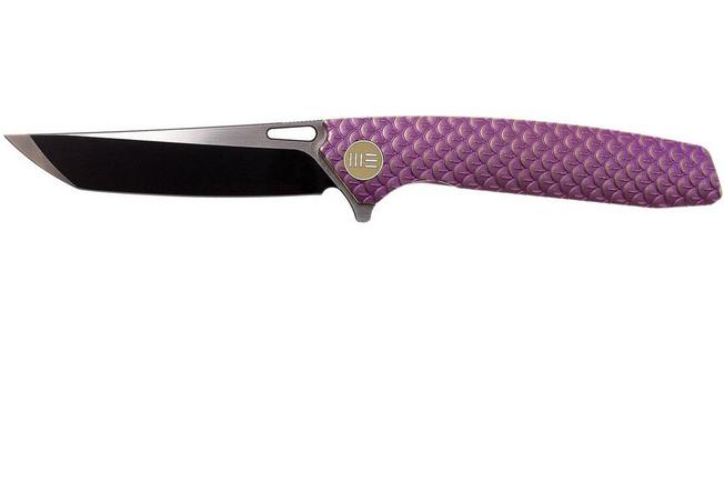 Image for WE Knife 604T tanto pocket knife purple, satin finish/blackwash