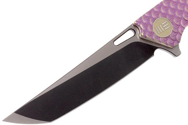 Image for WE Knife 604T tanto pocket knife purple, satin finish/blackwash