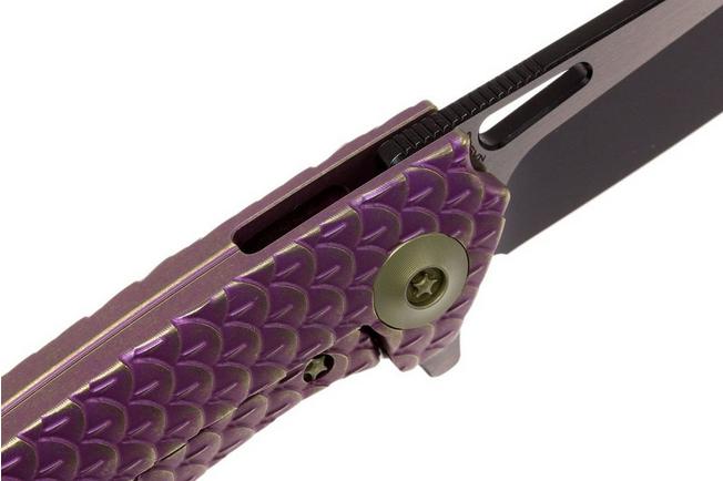 Image for WE Knife 604T tanto pocket knife purple, satin finish/blackwash
