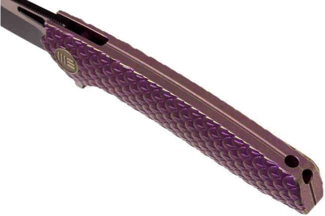 Image for WE Knife 604T tanto pocket knife purple, satin finish/blackwash