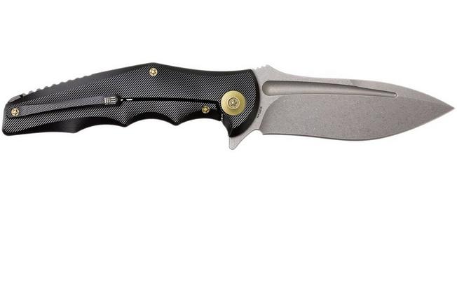 Image for WE Knife 608H, droppoint pocket knife, blackwash