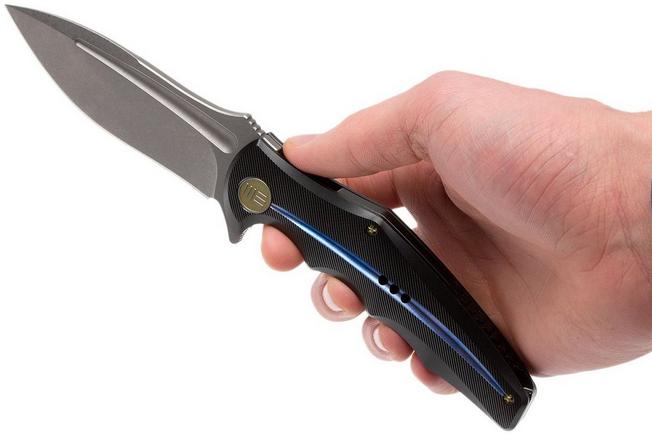 Image for WE Knife 608H, droppoint pocket knife, blackwash