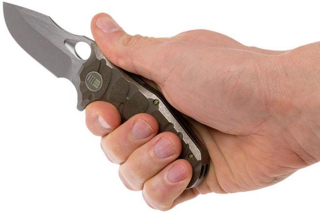 Image for WE Knife 619H pocket knife, stonewash/satin, bronze