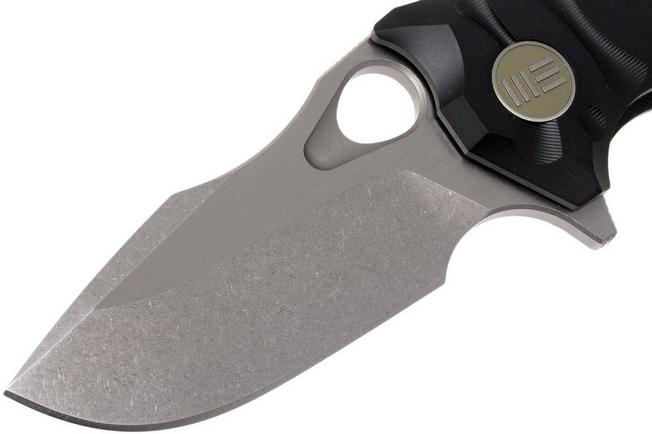 Image for WE Knife 619J pocket knife, stonewash/satin, black