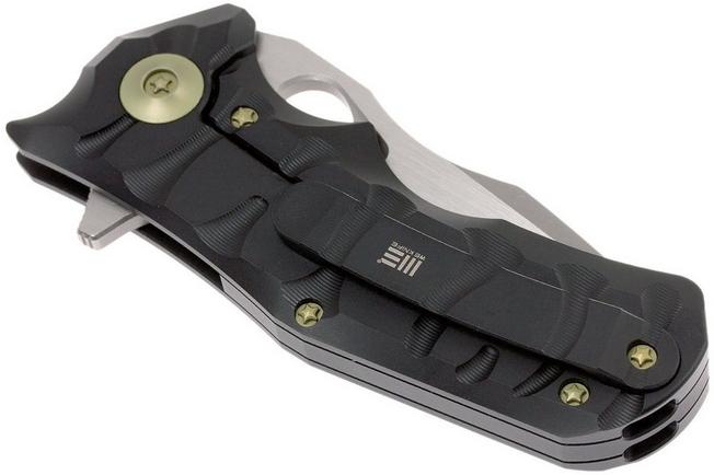 Image for WE Knife 619J pocket knife, stonewash/satin, black