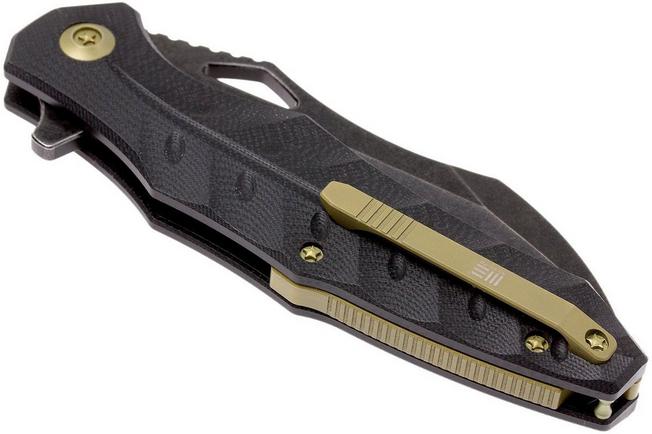 Image for WE Knife 701E pocket knife, Black G10, blackwashed blade