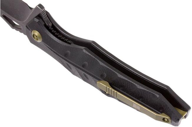 Image for WE Knife 701E pocket knife, Black G10, blackwashed blade