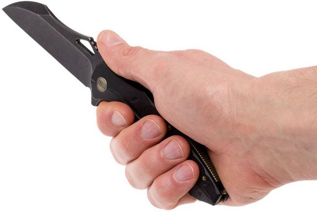 Image for WE Knife 701E pocket knife, Black G10, blackwashed blade