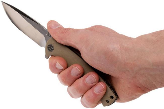 Bild für WE Knife 703D Taschenmesser, Tan G10, satin blade