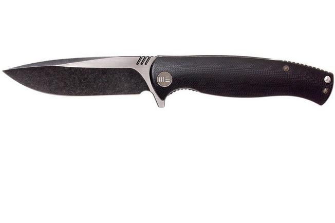 Image for WE Knife 703E pocket knife, Black G10, blackwash/satin blade