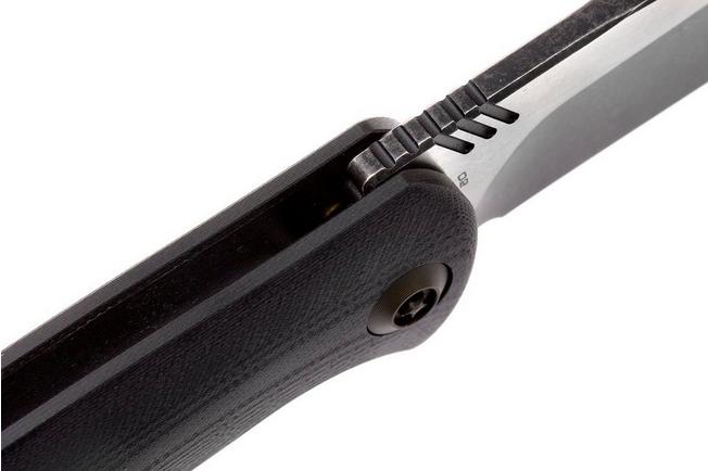 Image for WE Knife 703E pocket knife, Black G10, blackwash/satin blade
