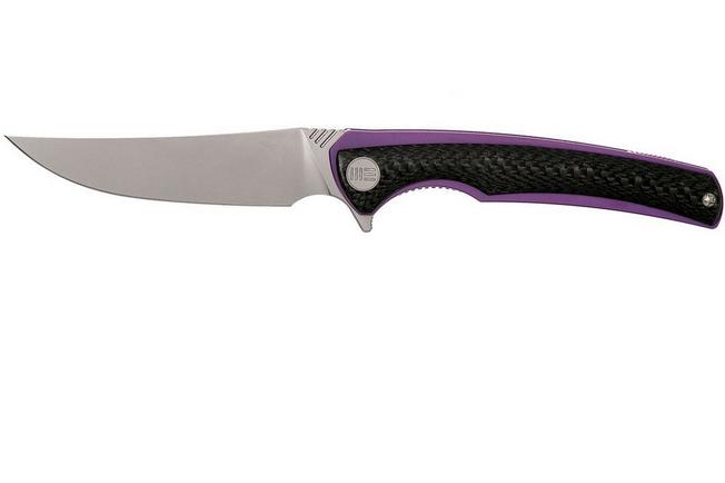 Bild für WE Knife 704CFA Carbonfaser/Purple Ti, M390 Taschenmesser