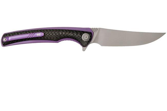 Bild für WE Knife 704CFA Carbonfaser/Purple Ti, M390 Taschenmesser