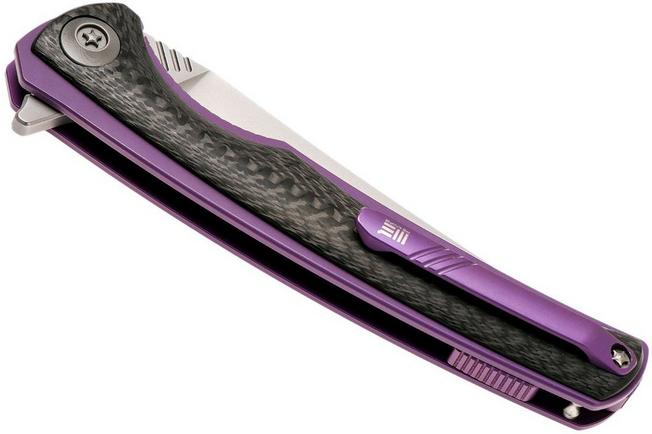 Bild für WE Knife 704CFA Carbonfaser/Purple Ti, M390 Taschenmesser