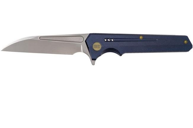 Image for WE Knife 705A pocket knife, blue handle, wharncliffe blade
