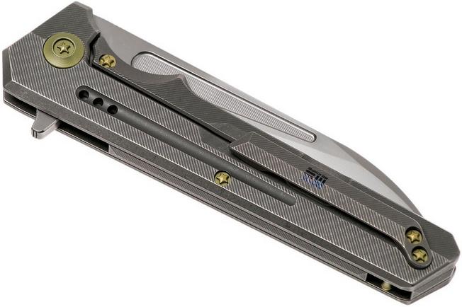 Image for WE Knife 705C pocket knife, gray handle, wharncliffe blade
