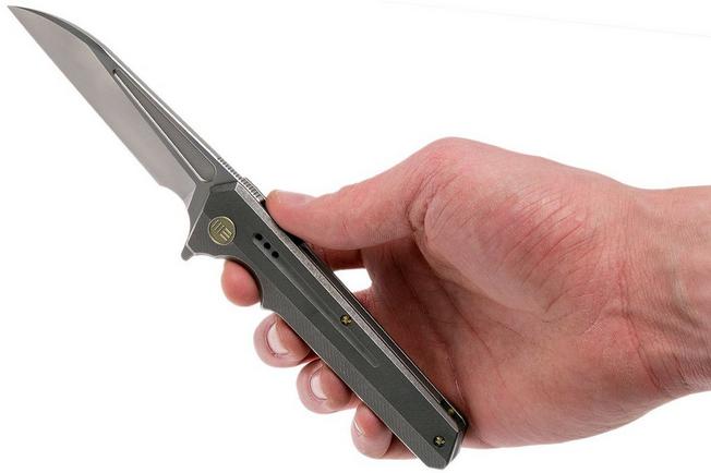 Image for WE Knife 705C pocket knife, gray handle, wharncliffe blade