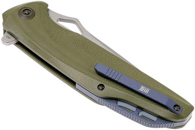 Bild für WE Knife 706B Taschenmesser, Green G10 Handle, Stonewashed Blade