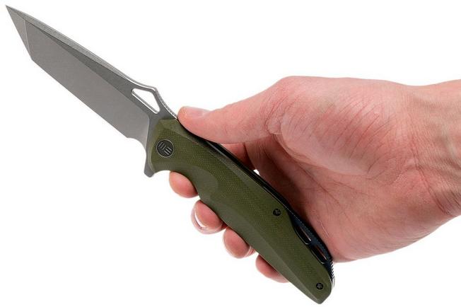 Bild für WE Knife 706B Taschenmesser, Green G10 Handle, Stonewashed Blade