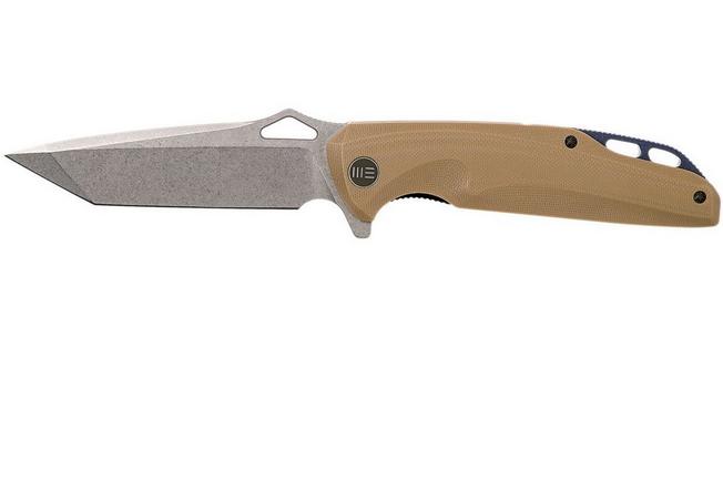 Image for WE Knife 706D pocket knife, Tan G10 handle, stonewashed blade