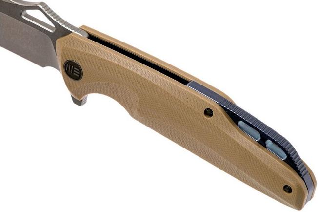 Image for WE Knife 706D pocket knife, Tan G10 handle, stonewashed blade