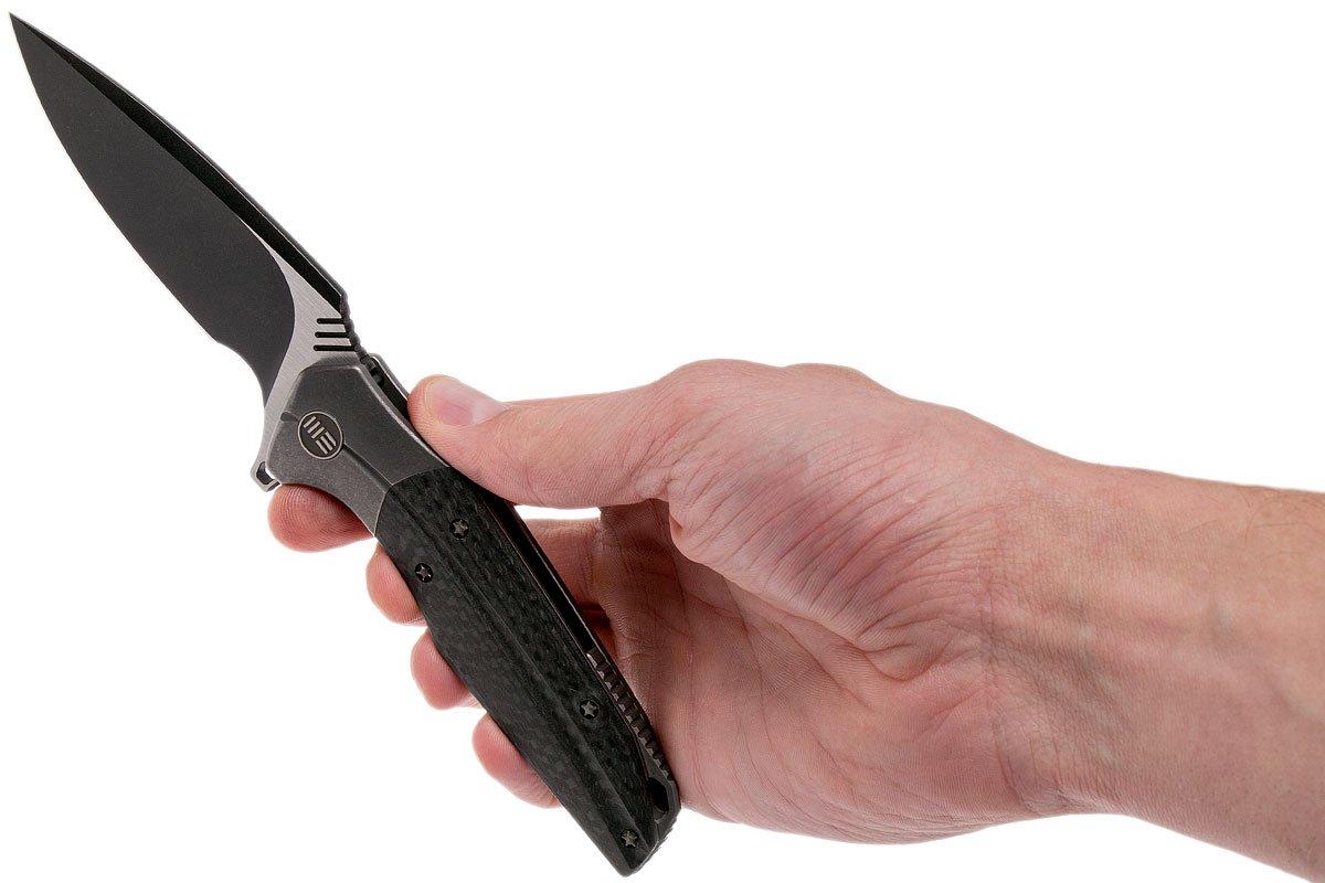 WE Knife 707A Nitida pocket knife, Grey handle, Black blade