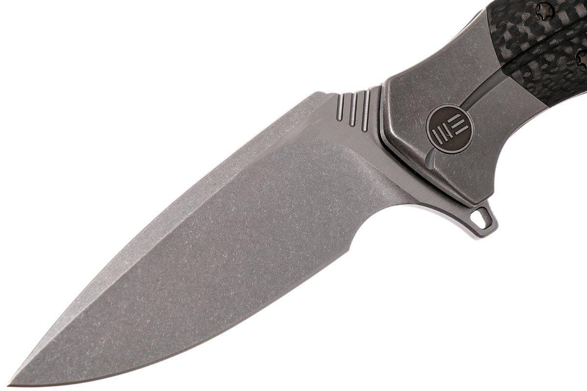 WE Knife 707B Nitida pocket knife, Grey handle, Stonewashed blade