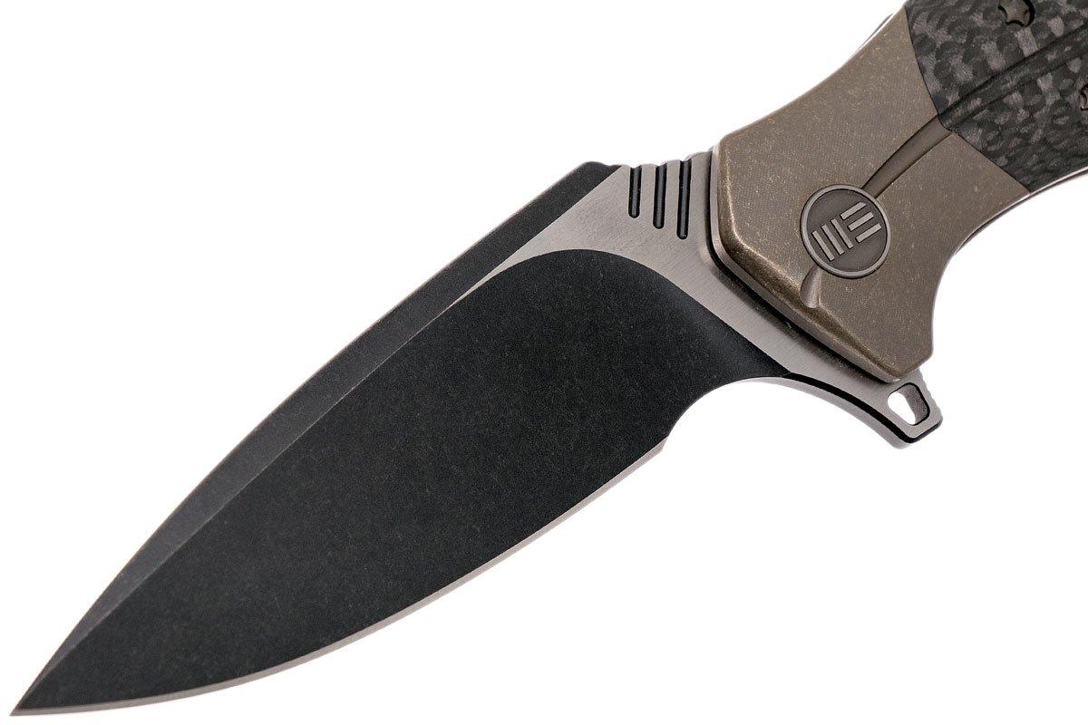 WE Knife 707C Nitida pocket knife, Bronze handle, Black blade