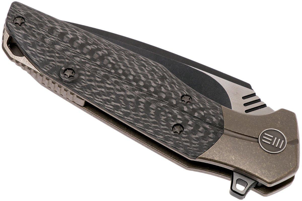 WE Knife 707C Nitida pocket knife, Bronze handle, Black blade