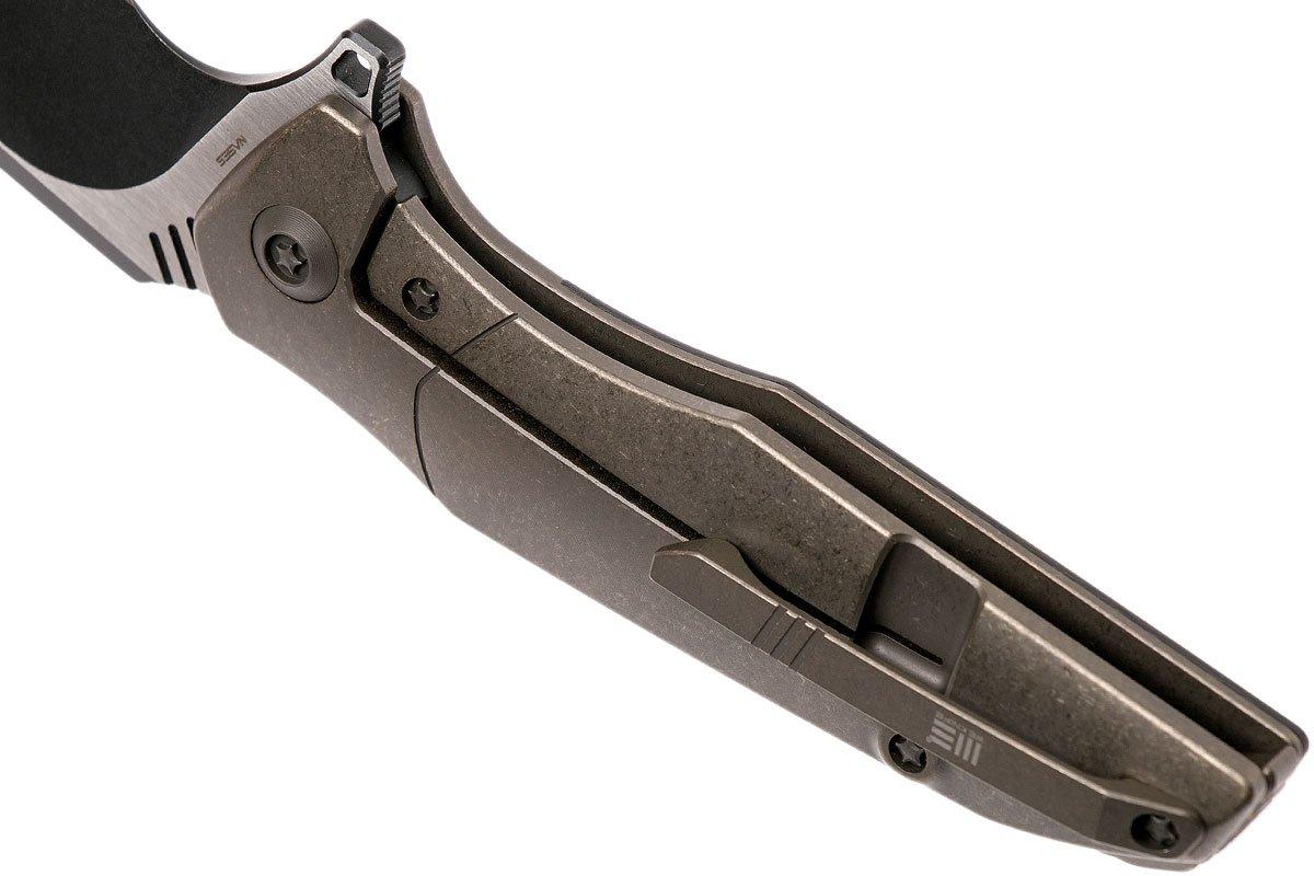 WE Knife 707C Nitida pocket knife, Bronze handle, Black blade