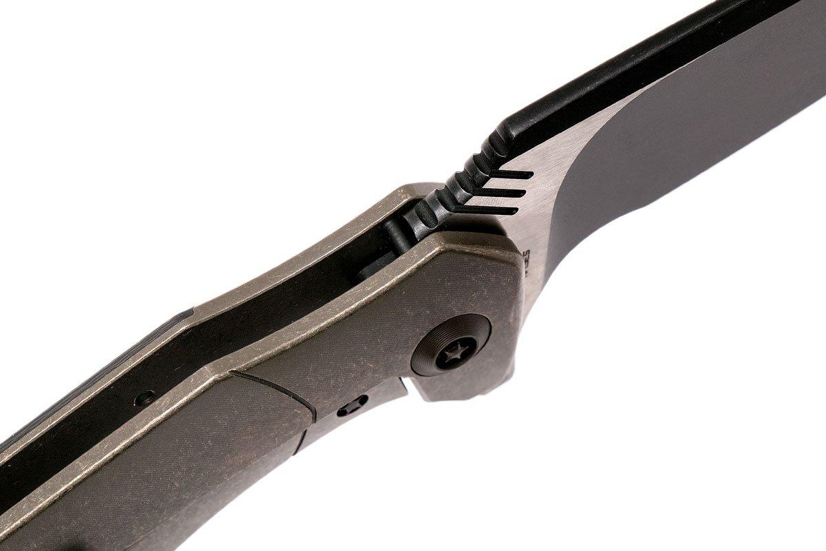 WE Knife 707C Nitida pocket knife, Bronze handle, Black blade