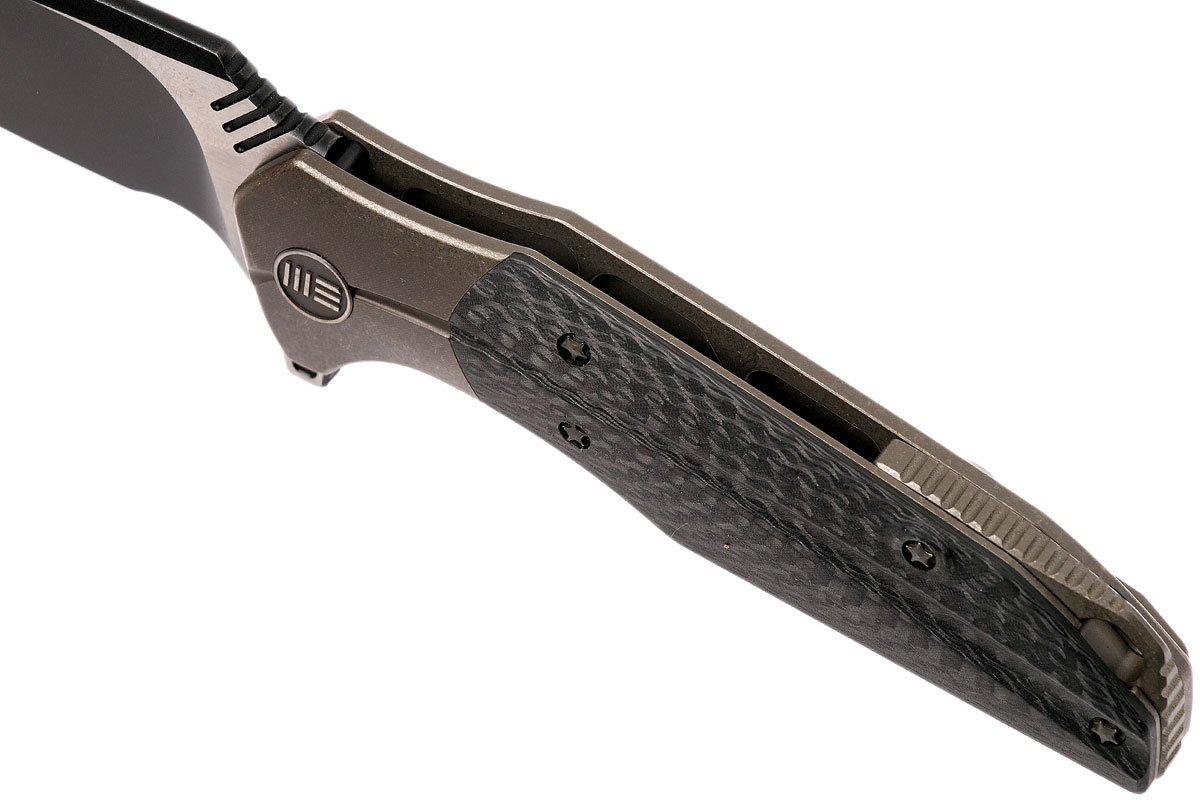 WE Knife 707C Nitida pocket knife, Bronze handle, Black blade