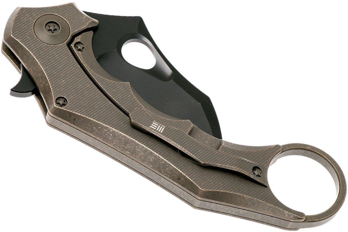 WE Knife 708E Karambit pocket knife, bronze | Advantageously