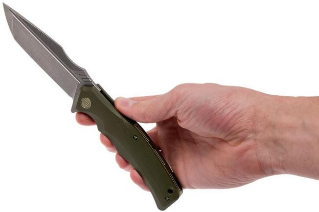 Bild für WE Knife 709B Thraex Taschenmesser, Green G10, Stonewashed blade