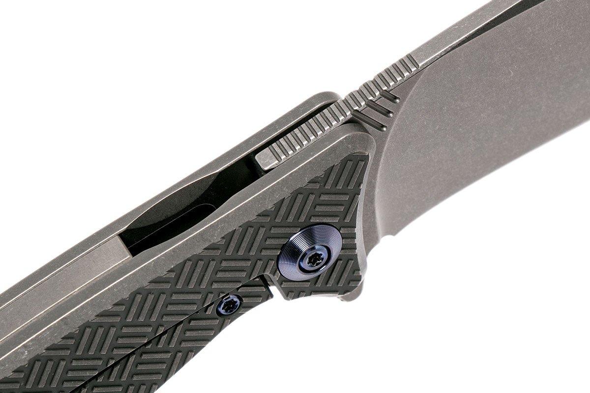WE Knife Balaenoptera WK712D pocket knife, grey handle, stonewashed