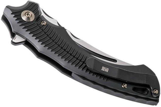 WE Knife 713D Sea Monster Black Handle, Two Tone Blade pocket knife |  Advantageously shopping at Knivesandtools.ie