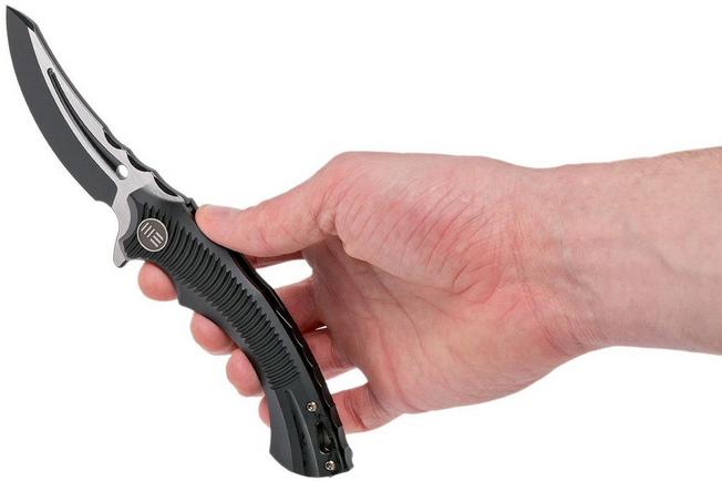 Image pour WE Knife 713D Sea Monster Black Handle, Two Tone Blade couteau de poche