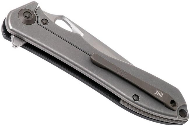 Bild für WE Knife 715F Ignition, Black G10, Stonewashed Blade, Taschenmesser