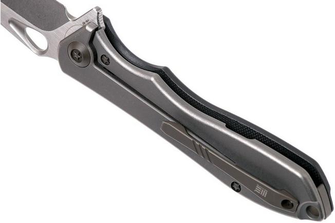 Bild für WE Knife 715F Ignition, Black G10, Stonewashed Blade, Taschenmesser