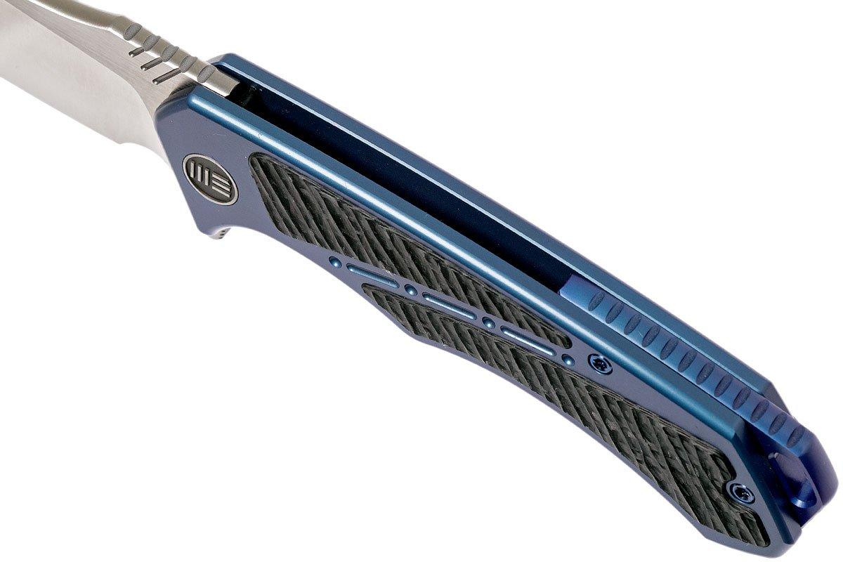 WE Knife Minitor 801B pocket knife, blue handle, satin blade